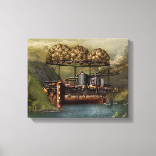 Stoomstijltijd - Luchtship - De originele Ark van Canvas Afdruk (Voorkant)