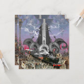 Stoomstiptijdmachine  kaart (Voorkant / Achterkant in situ)