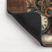 Stoomtech Boeken Houten Achtergrond Muismat (Hoek)