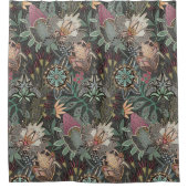 stoomtech chintz grijs douchegordijn (Voorkant)