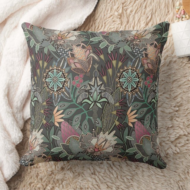 stoomtech chintz grijs kussen (Deken)