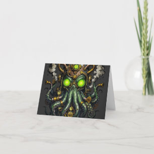 Stoomtech Cthulhu monster Bedankkaart