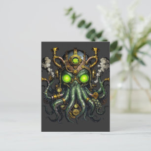 Stoomtech Cthulhu monster Briefkaart