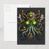 Stoomtech Cthulhu monster Briefkaart (Voorkant / Achterkant)