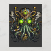 Stoomtech Cthulhu monster Briefkaart (Voorkant)