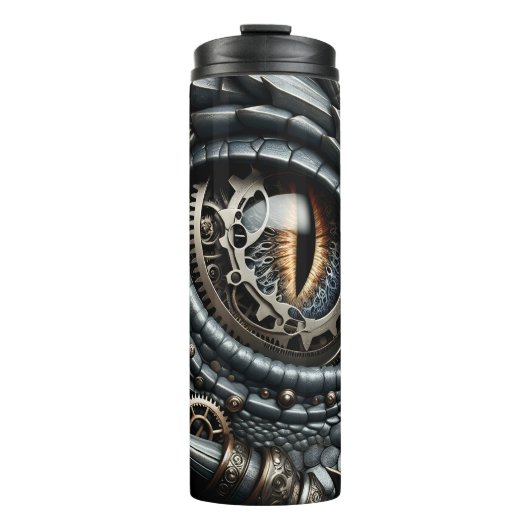 Stoomtech Drakenoog Close-up Ai Kunst Thermosbeker (Voorkant)