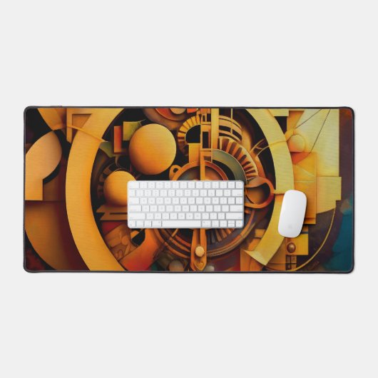 Stoomtech Gouden Mechanisme Abstract Bureaumat (Keyboard & Muis)