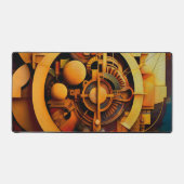 Stoomtech Gouden Mechanisme Abstract Bureaumat (Voorkant)