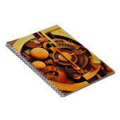 Stoomtech Gouden Mechanisme Abstract Notitieboek (Rechterzijde)
