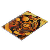 Stoomtech Gouden Mechanisme Abstract Notitieboek (Linkerzijde)