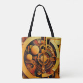 Stoomtech Gouden Mechanisme Abstract Tote Bag (Achterkant)