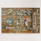 Stoomtech grafische elementverzamelingen op hout legpuzzel (Horizontaal)