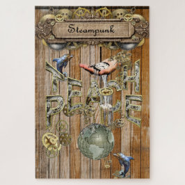 Stoomtech grafische elementverzamelingen op hout legpuzzel