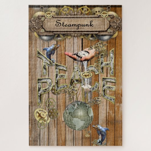 Stoomtech grafische elementverzamelingen op hout legpuzzel (Verticaal)