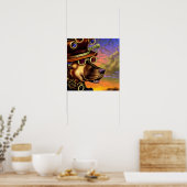 Stoomtech Hond Portret Poster (Keuken)