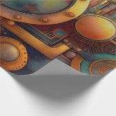 Stoomtech Industriele Geometrische Kunst Cadeaupapier (Hoek)