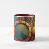 Stoomtech Industriele Geometrische Kunst Mok (Midden)