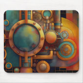 Stoomtech Industriële Geometrische Kunst Muismat (Voorkant)