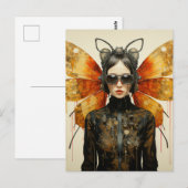 Stoomtech Insectenvrouw  Briefkaart (Voorkant / Achterkant)