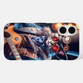 Stoomtech kat die gitaar speelt, hoge hoed en een  Case-Mate iPhone case (Achterkant (horizontaal))
