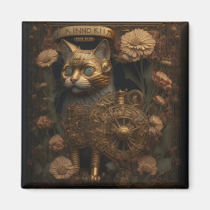 Stoomtech Kat Gotische Digitale Kunst Magneet
