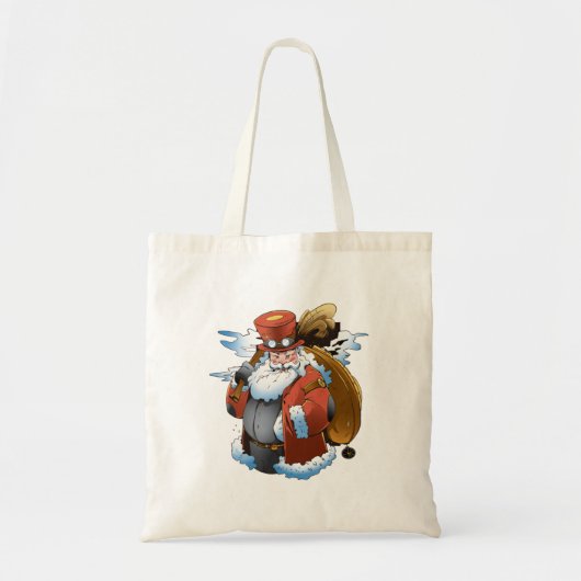 Stoomtech Kerstman Kerstmis Vintage Stijl Tote Bag (Voorkant)