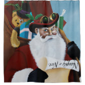 Stoomtech Kerstman Victoriaanse Kerst Fantasie Kun Douchegordijn (Voorkant)