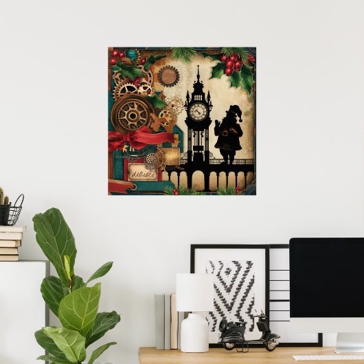 Stoomtech Kerstposter Poster (Thuiskantoor)