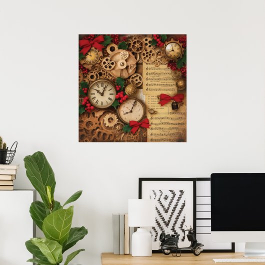 Stoomtech Kerstposter Poster (Thuiskantoor)