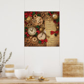 Stoomtech Kerstposter Poster (Keuken)
