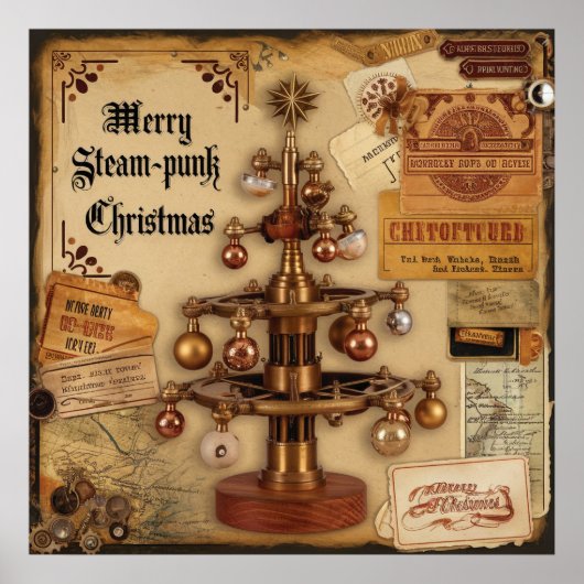 Stoomtech Kerstposter Poster (Voorkant)