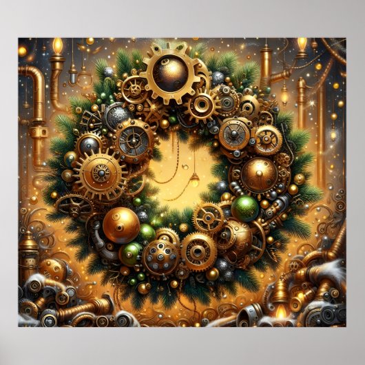 Stoomtech Kerstposter Poster (Voorkant)