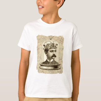 Stoomtech- klokwerk-hersenhoofd in pot t-shirt