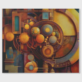 Stoomtech Mechanische Bol Compositie Cadeaupapier (Vlak)