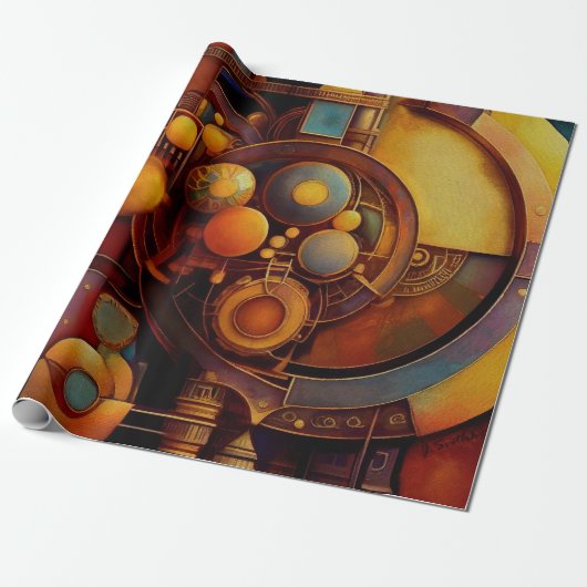 Stoomtech Mechanische Bol Compositie Cadeaupapier (Uitgerold)