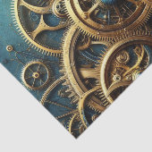 Stoomtech Metaalwerk Goud en Turquoise Tissuepapier (Detail)