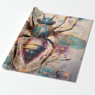 Stoomtech-nijverheid Kever Fantasie Kunst (1) Cadeaupapier