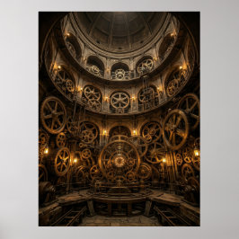 Stoomtech Opwindbare Machinehal Poster