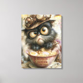 Stoomtech Ramen Kat Fijne Kunst Grote Canvasprint Canvas Afdruk (Voorkant)
