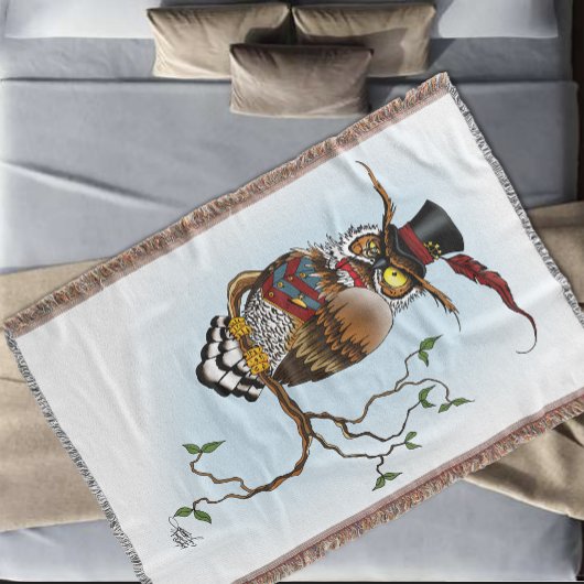 Stoomtech Stijlvolle Uil Hoed Vintage Deken