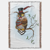 Stoomtech Stijlvolle Uil Hoed Vintage Deken (Voorkant Verticaal)