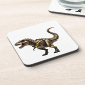 Stoomtech T-Rex Mech – Messing Dino Beest Bier Onderzetter (Linkerzijde)