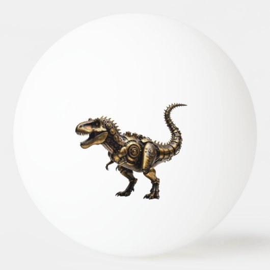 Stoomtech T-Rex Mech – Messing Dino Beest Pingpongbal (Voorkant)