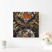 Stoomtech tijger Wandklok (Huis)