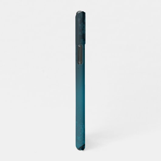 Stoomtech turkoois Achtergrond met Tandwielen iPhone Hoesje (Rechterkant)