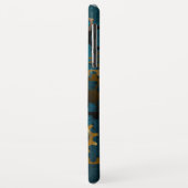 Stoomtech turquoise achtergrond met tandwielen Case-Mate iPhone case (Achterkant/links)