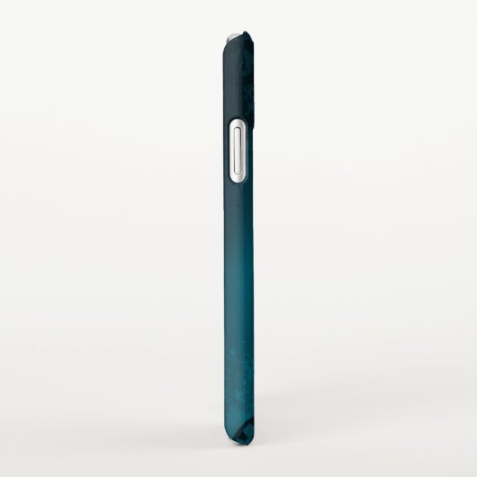 Stoomtech turquoise achtergrond met tandwielen iPhone hoesje (Rechterkant)