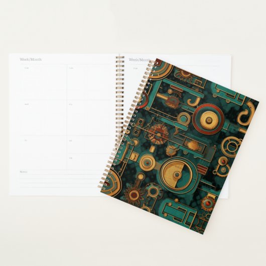 Stoomtech Turquoise Rood Goud Planner (Display)