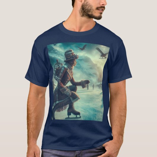 Stoomtech-Victoriaanse Fantasy Winterboodschapper T-shirt (Voorkant)