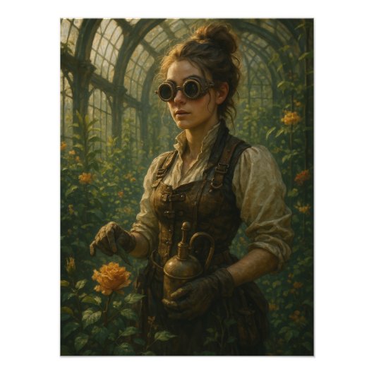 Stoomtech Victoriaanse Tuinier Kunst Foto Afdruk (Voorkant)